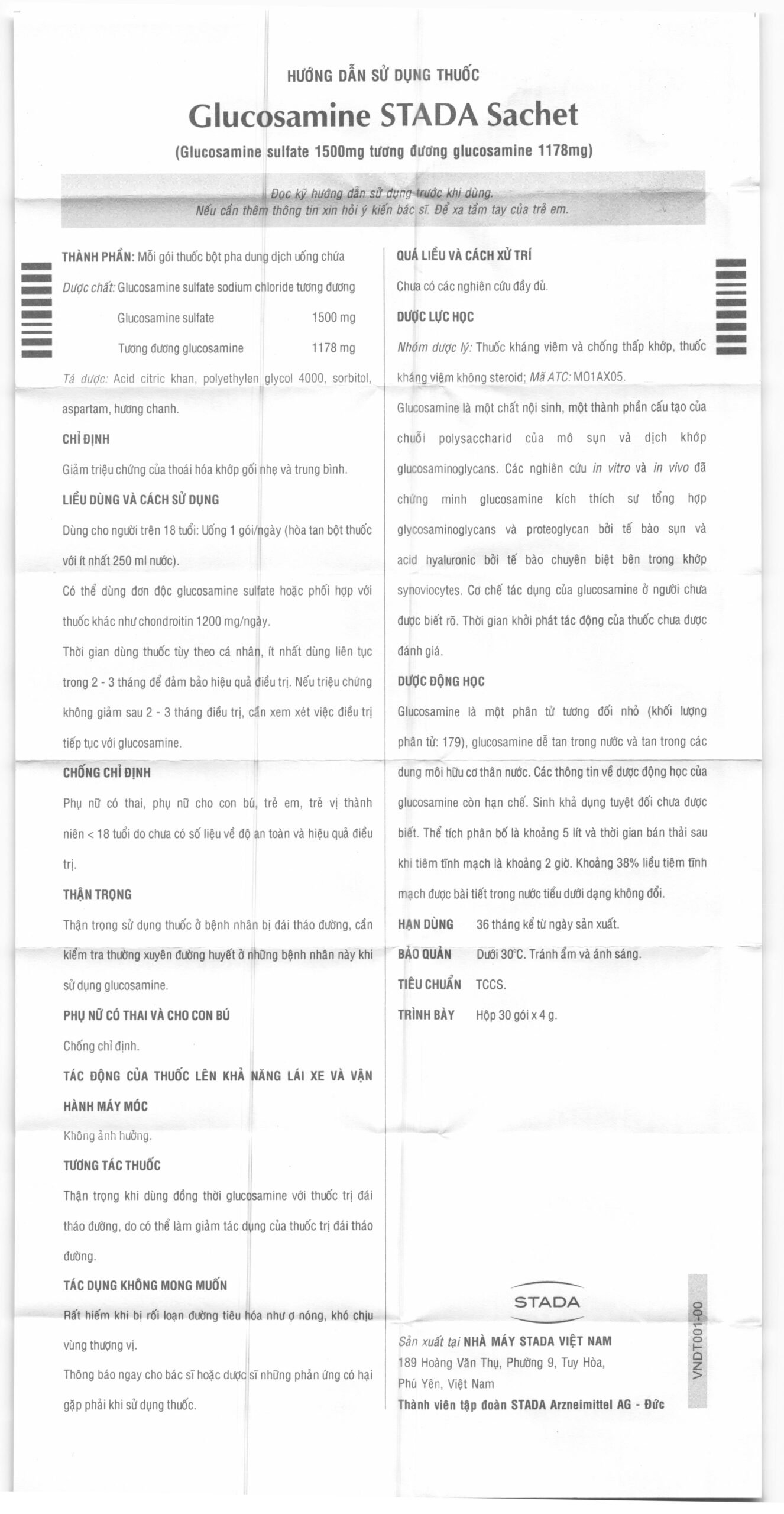 Glucosamine Stada là thuốc gì? Công dụng là lưu ý YouMed